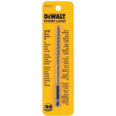 DeWalt 3/16 In. x 6 In. Rotary Masonry Drill Bit